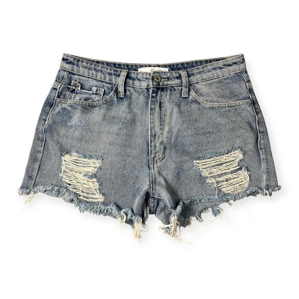 KanCan High Rise 100% Cotton Denim Cut-Off Jean Shorts 9 / 28 Festival Grunge